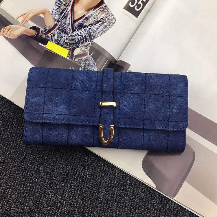 New Ladies Purse lovely day Korean simple little purse female buckle nubuck leather wallet card more students
