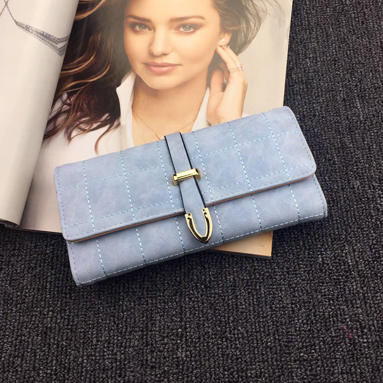 New Ladies Purse lovely day Korean simple little purse female buckle nubuck leather wallet card more students