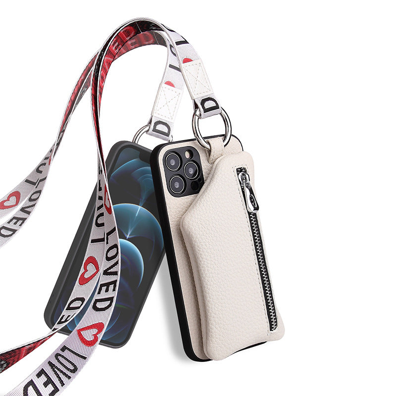 New Phone Case Lanyard Coin Purse Leather Case