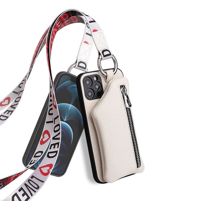 New Phone Case Lanyard Coin Purse Leather Case