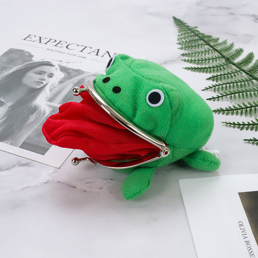 The Little Green Frog Made A Cute Coin Purse