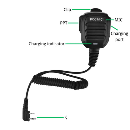 Ruyage Radio Handheld Microphone For Nationwide PTT Walkie-Talkie