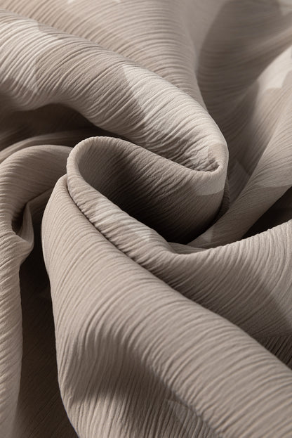 Gray Star Print Crinkle Textured Kimono Ruffle Sleeve Romper