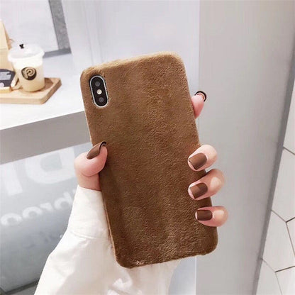 Plush coin purse phone case