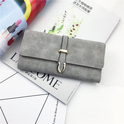 New Ladies Purse lovely day Korean simple little purse female buckle nubuck leather wallet card more students