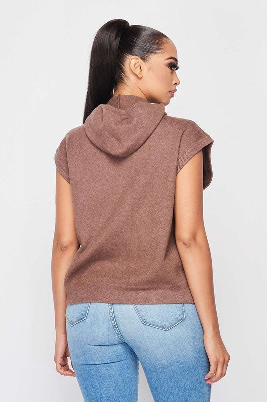 HIGH QUALITY KNIT HOODIE VEST