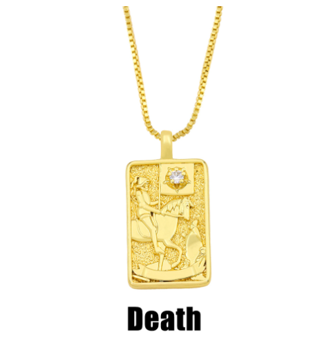 Twelve Constellation Tarot Necklace Retro Constellation Necklace