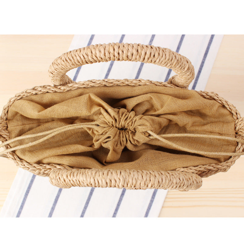 Fresh Hand Carrying Crossbody Dual-Use Woven Bag Vacation Beach Straw Bag Women Paper Bag