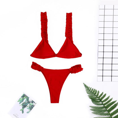 Ruffled Sexy Bikini Women Swimsuit Bikini