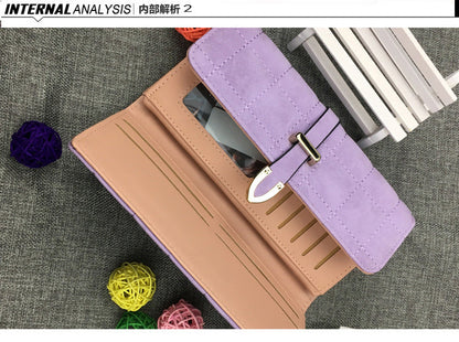 New Ladies Purse lovely day Korean simple little purse female buckle nubuck leather wallet card more students