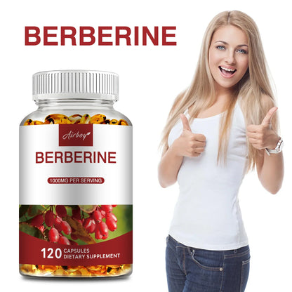 Berberine - Blood Sugar Balance, Supports Cardiovascular and Digestive Health, Antioxidant - 120 Capsules