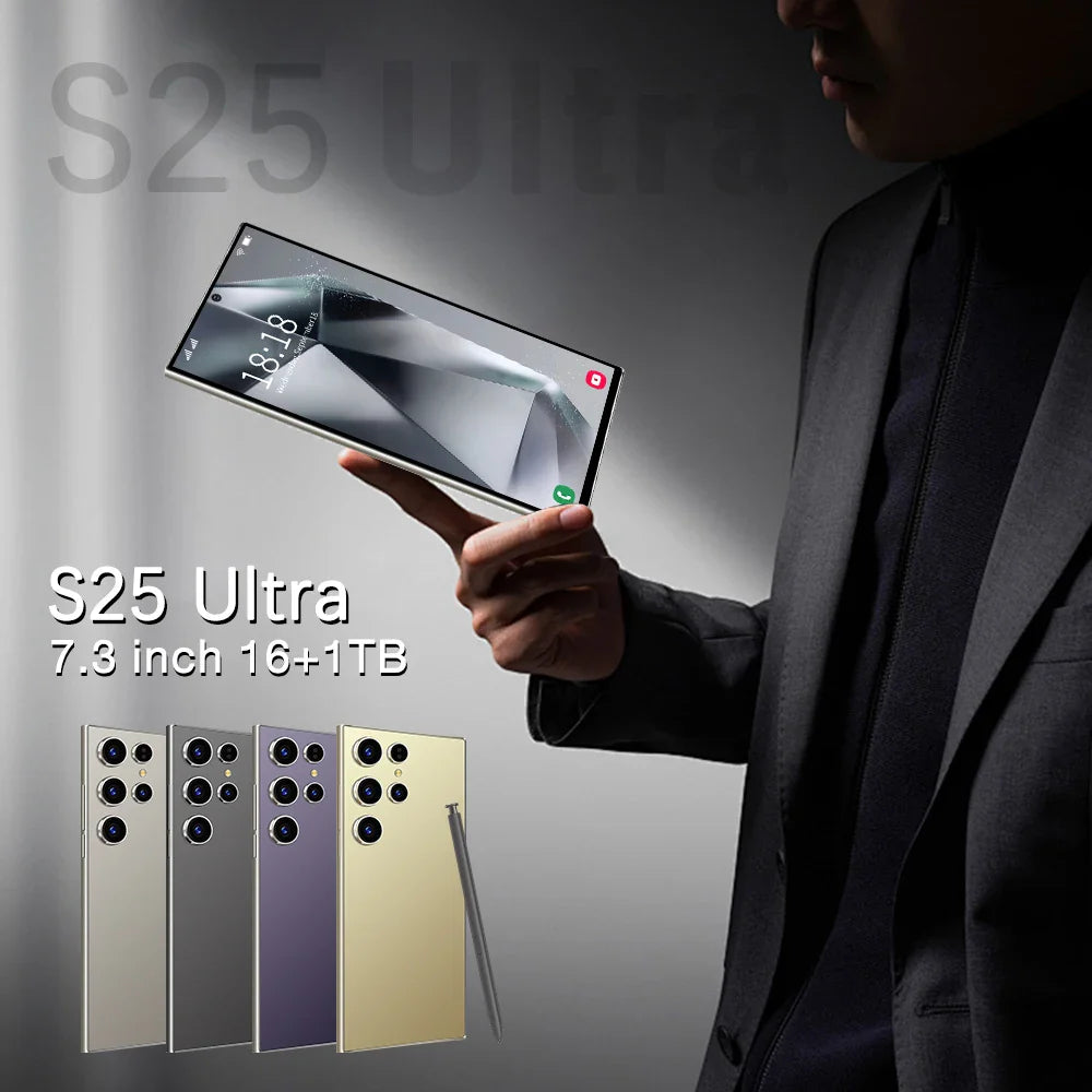 New S25 Ultra+ Smartphone 5G Signal 16GB+1TB Android 13 8000mAh phone Face Recognition Fingerprint unlocking Fast shipping