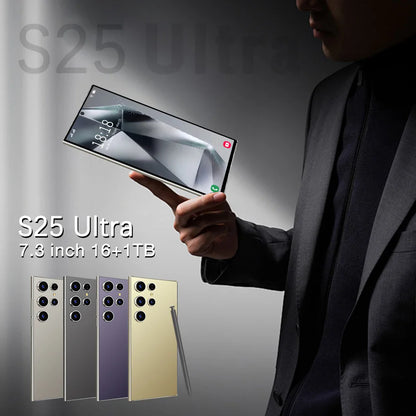 New S25 Ultra+ Smartphone 5G Signal 16GB+1TB Android 13 8000mAh phone Face Recognition Fingerprint unlocking Fast shipping