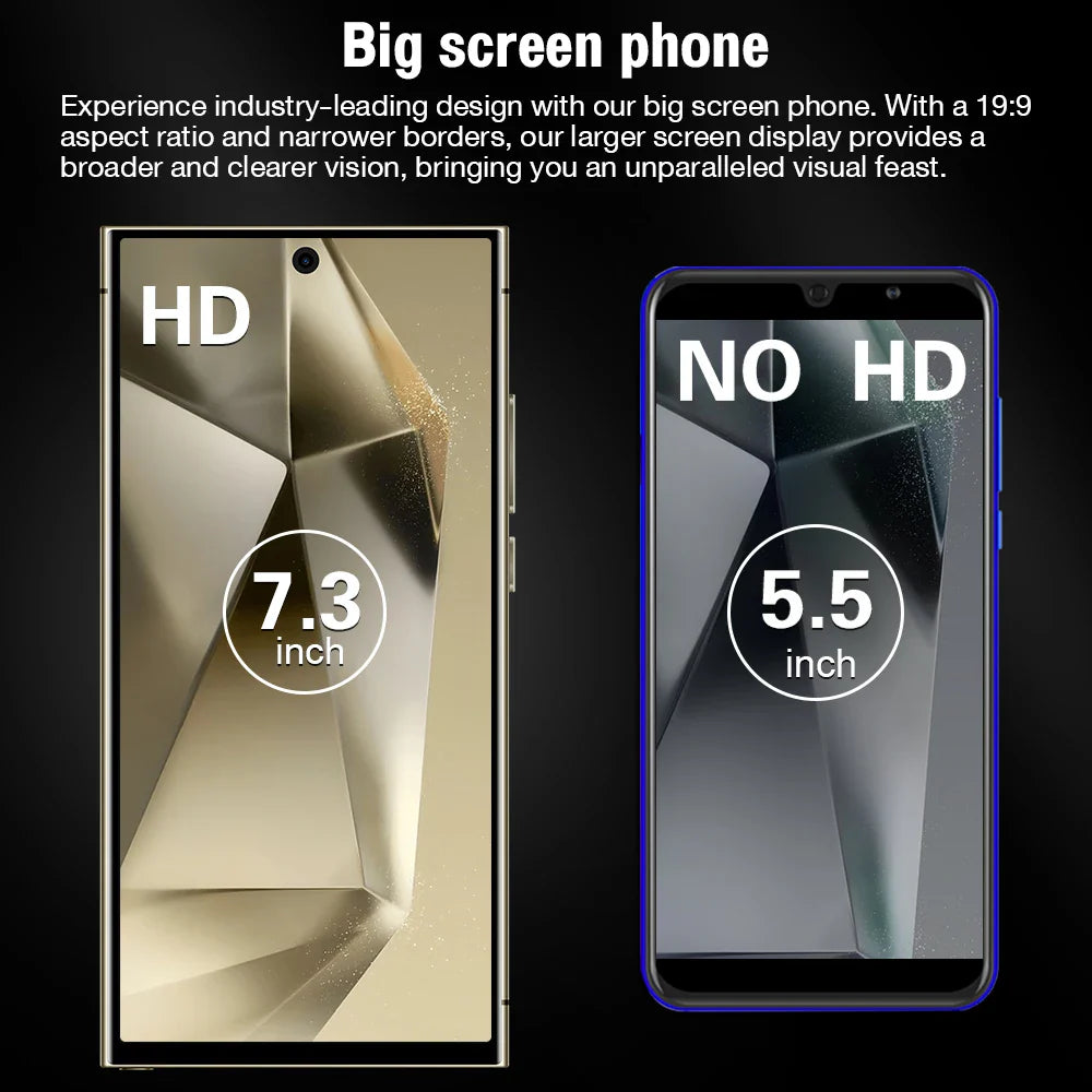 New S25 Ultra+ Smartphone 5G Signal 16GB+1TB Android 13 8000mAh phone Face Recognition Fingerprint unlocking Fast shipping