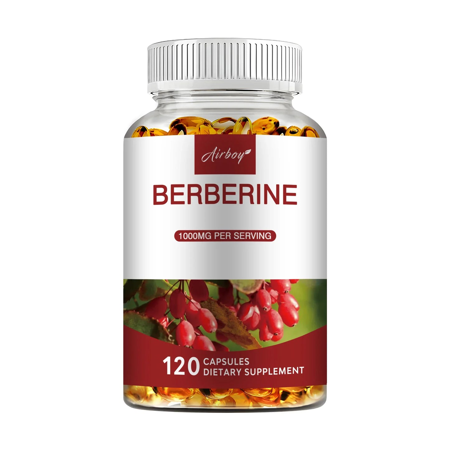 Berberine - Blood Sugar Balance, Supports Cardiovascular and Digestive Health, Antioxidant - 120 Capsules