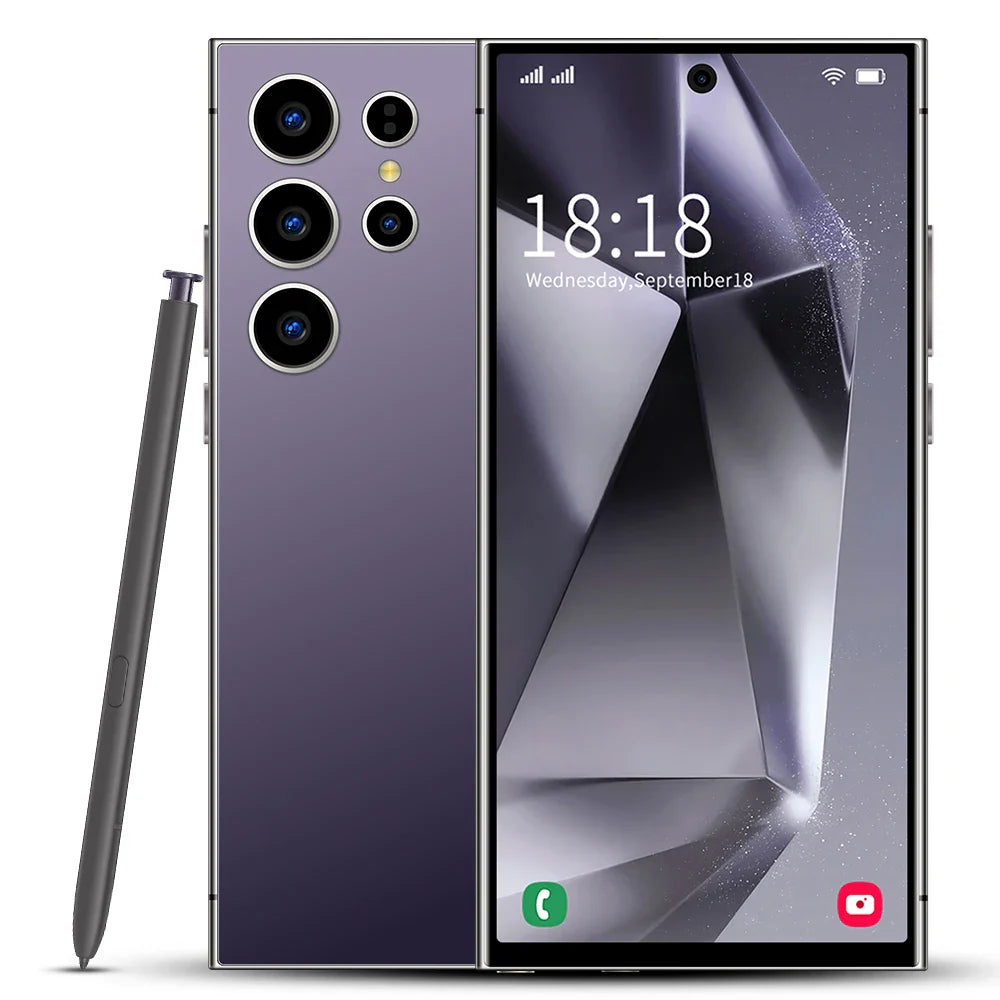 New S25 Ultra+ Smartphone 5G Signal 16GB+1TB Android 13 8000mAh phone Face Recognition Fingerprint unlocking Fast shipping