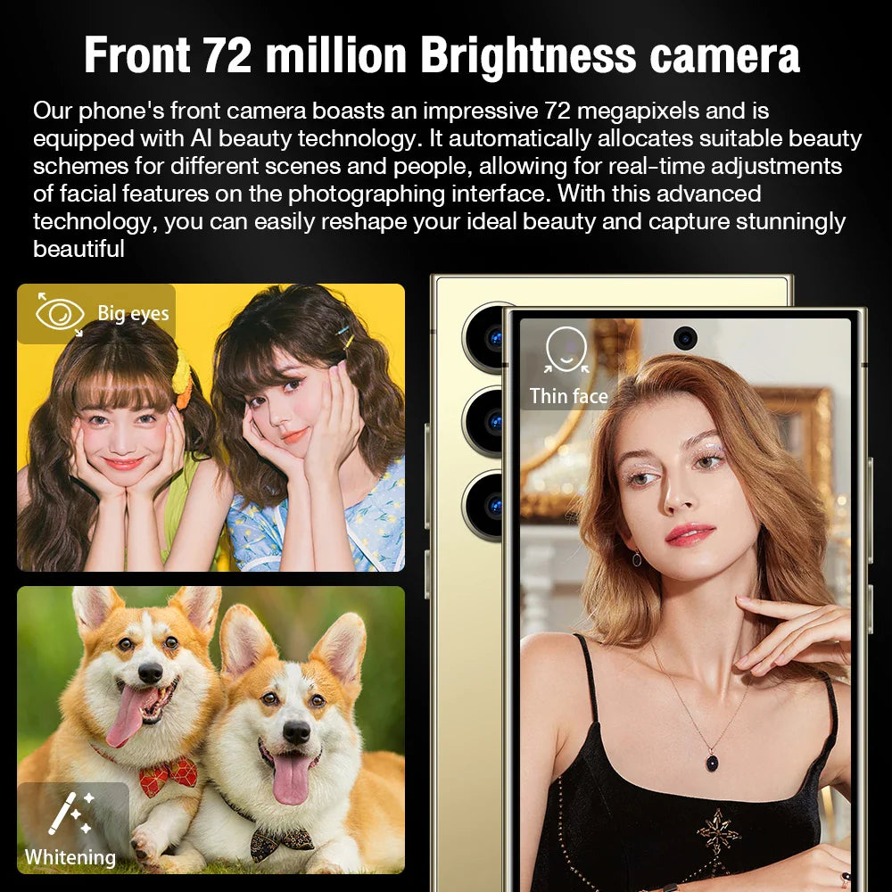 New S25 Ultra+ Smartphone 5G Signal 16GB+1TB Android 13 8000mAh phone Face Recognition Fingerprint unlocking Fast shipping