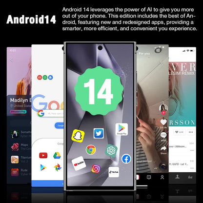 New S25 Ultra+ Smartphone 5G Signal 16GB+1TB Android 13 8000mAh phone Face Recognition Fingerprint unlocking Fast shipping