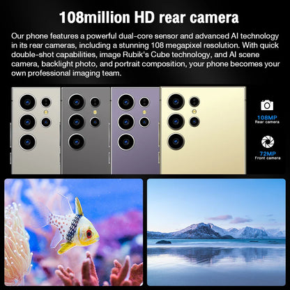 New S25 Ultra+ Smartphone 5G Signal 16GB+1TB Android 13 8000mAh phone Face Recognition Fingerprint unlocking Fast shipping