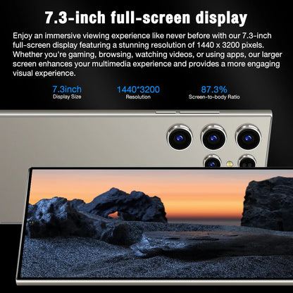 New S25 Ultra+ Smartphone 5G Signal 16GB+1TB Android 13 8000mAh phone Face Recognition Fingerprint unlocking Fast shipping