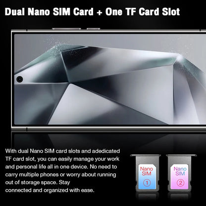 New S25 Ultra+ Smartphone 5G Signal 16GB+1TB Android 13 8000mAh phone Face Recognition Fingerprint unlocking Fast shipping