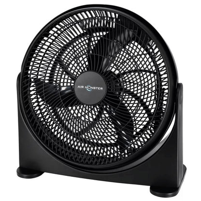 The Air Monster 16-inch Tilt Floor Fan is a compact, portable household fan offering three speeds and adjustable tilt to direct airflow exactly where you need it.