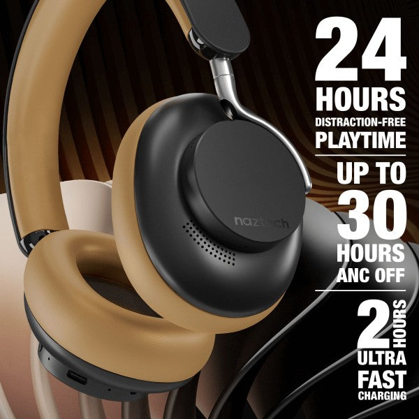 Enjoy up to 24 hours fast charging Aura 360 Headphones