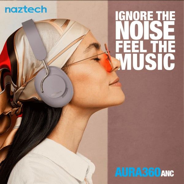 innore the noise in the music with Aura 360 Headphones