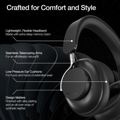 Front angle of Aura 360 Headphones crafted for Comfort and Style