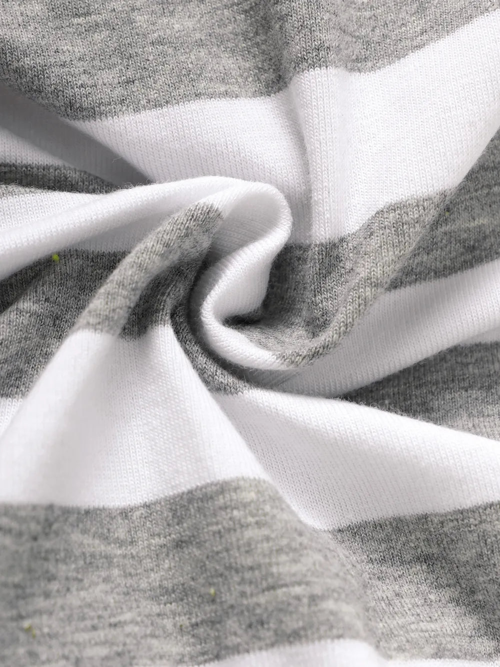 Close-up of gray and white striped fabric