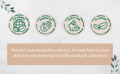 Eco-friendly facial brush with bamboo handle and soft bristles for gentle exfoliation and cleansing

