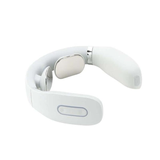 Bella2Bello K3 White Intelligent Neck Massager with ergonomic design and infrared heating for muscle relaxation.

