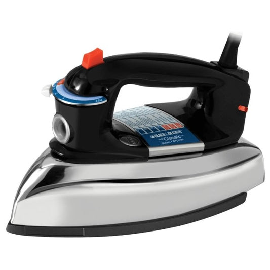 he Black+Decker Classic Auto Shutoff Iron is a lightweight, dependable steam iron with automatic shutoff for safety, offering steady heat, smooth gliding, and practical features for efficient wrinkle removal.