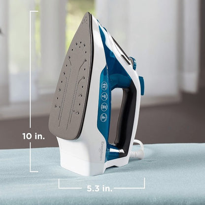 The Black+Decker Easy Steam Nonstick Compact Iron is a lightweight, space-saving iron with a nonstick soleplate and adjustable steam settings designed for quick, wrinkle-free results.