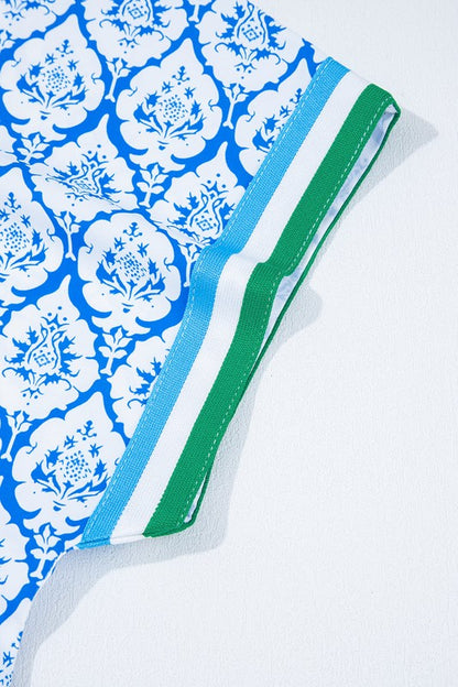 Relaxed silhouette with bust and hem widths generous for comfort. 