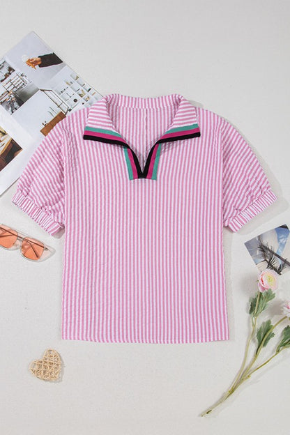 A versatile top that can go from work to weekend with simple accessories. (styling tip) 