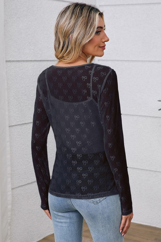 Sheer finish enhances elegance and charm.