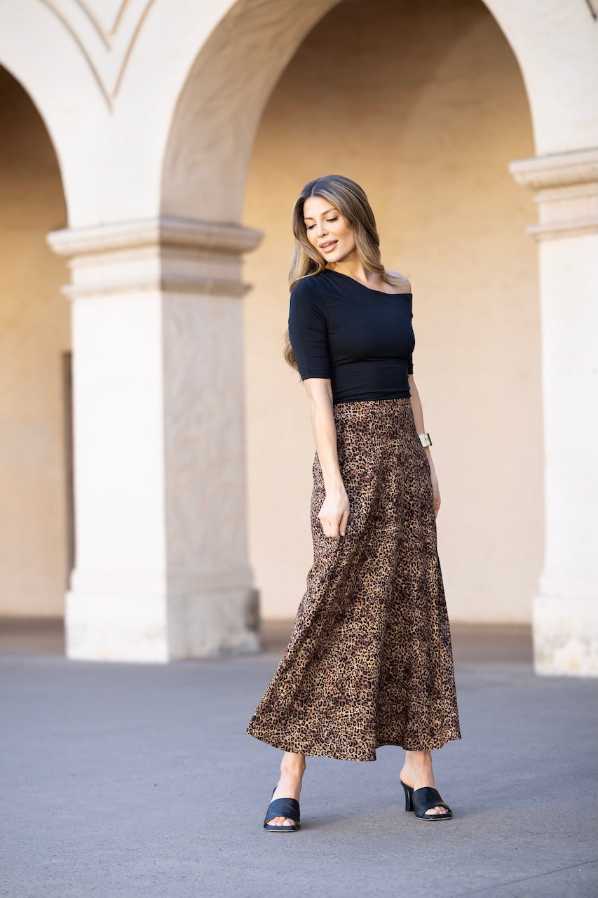 PORTOFINO SKIRT: LEOPARD