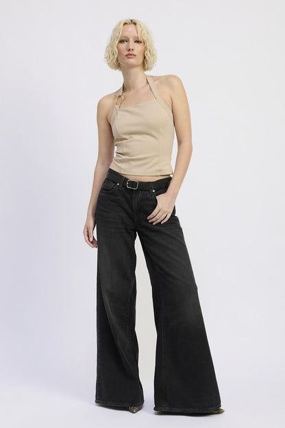 Slim fit around the chest with stretch to accommodate curves. (Inferred from fabric)