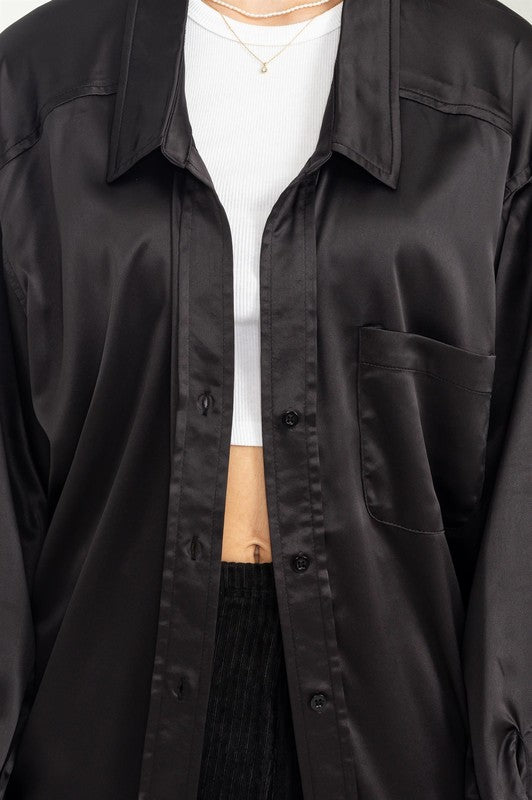 Smooth satin resists wrinkles and catches the light beautifully. 