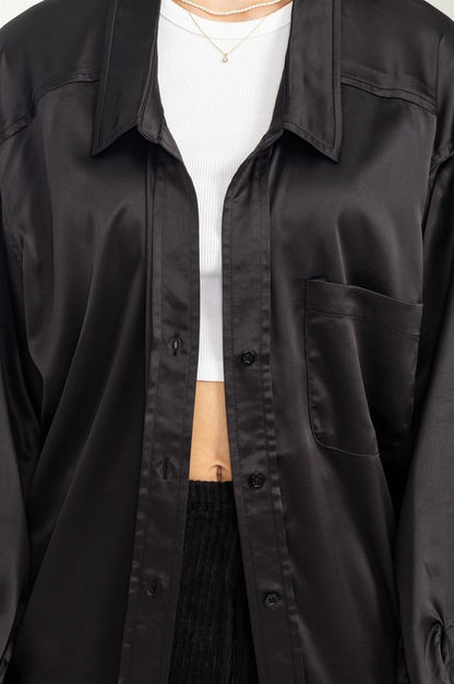 Smooth satin resists wrinkles and catches the light beautifully. 