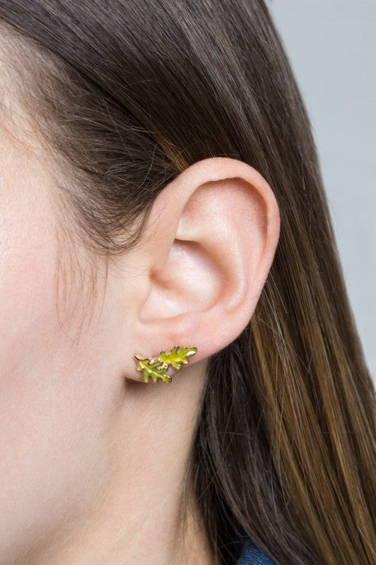 Bold color. Botanical charm. These Chartreuse Leaf Earrings bring a fresh pop of nature to your jewelry collection. With their vibrant hue and elegant leaf silhouette, they’re perfect for adding a playful yet refined touch to any outfit—whether you're headed to brunch, a garden party, or a tropical getaway