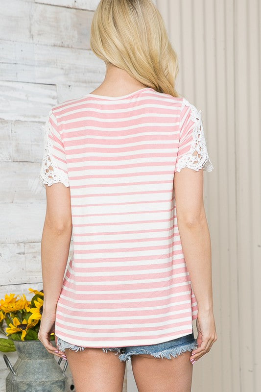 Wear it dressed up or down — lace accents make it versatile and elegant.