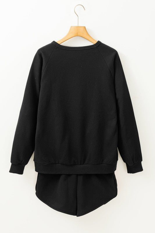 Colorblock Pullover & Shorts Set