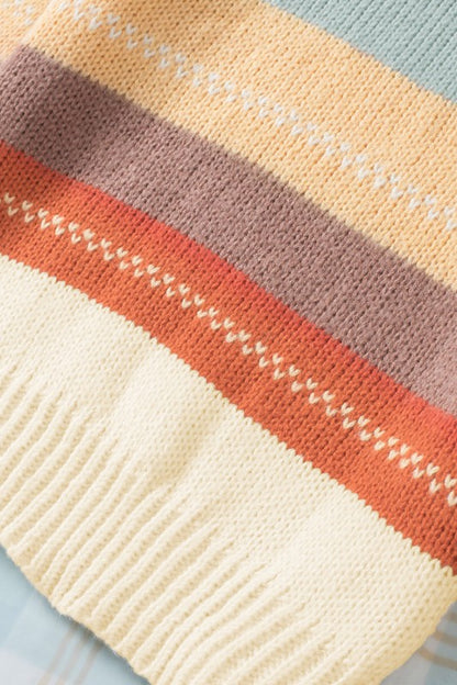 Colorful Striped Knit Sweater for women