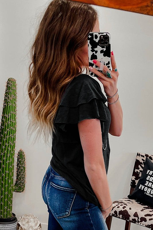 Machine-wash friendly; cold wash preserves color and ruffle shape. (inferred from material type) 