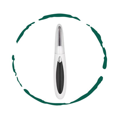 Electric eyelash curler with ergonomic design and USB charging port, ideal for achieving natural-looking curls.

