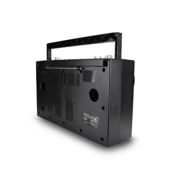 Bring back the golden age of music with the Emerson Retro Portable CD Boombox—where timeless design meets today’s tech. Whether you're spinning classic CDs or tuning into your favorite radio station, this boombox delivers rich stereo sound in a stylish, compact package.