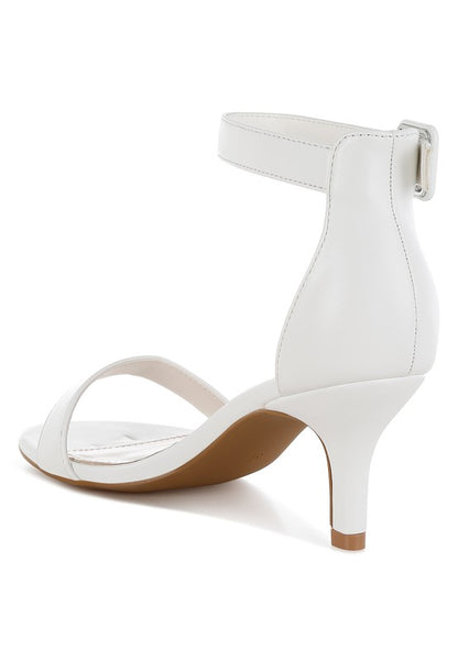 Faux Leather Kitten Heel