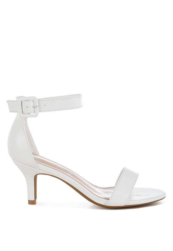Faux Leather Kitten Heel